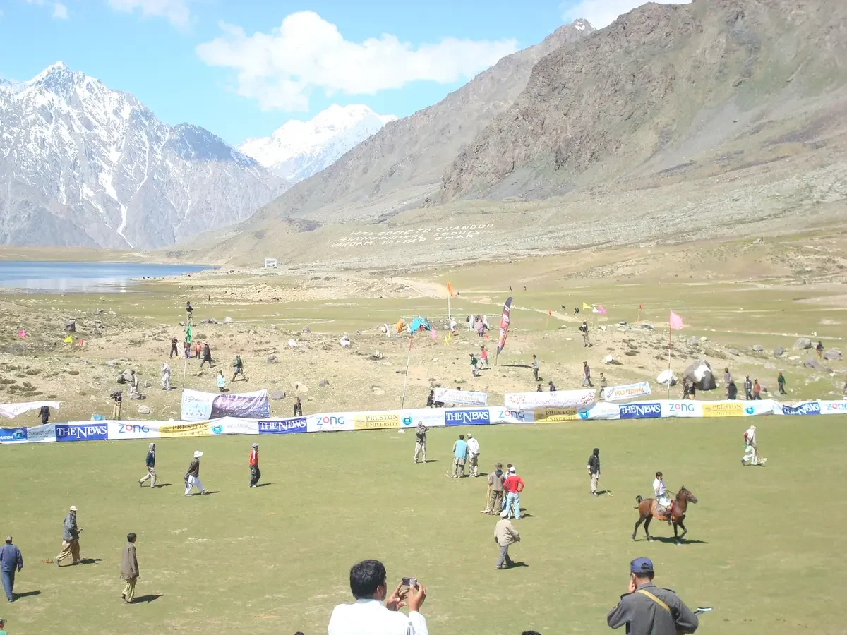 Polo game at Shandur high altitude polo ground