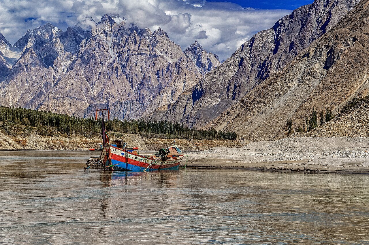 Attabad Lake with the Passu Cones in Upper Hunza, Gilgit-Baltistan