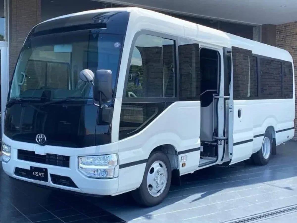 Coaster Saloon Rental With Driver in Pakistan with driver